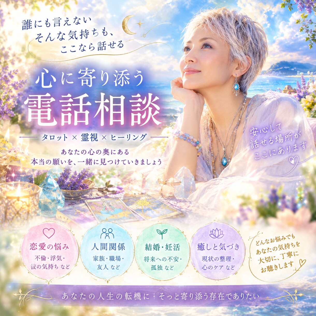 タロットと霊視で鑑定いたします あなたの本音に気づき、未来が動き出す占い イメージ1