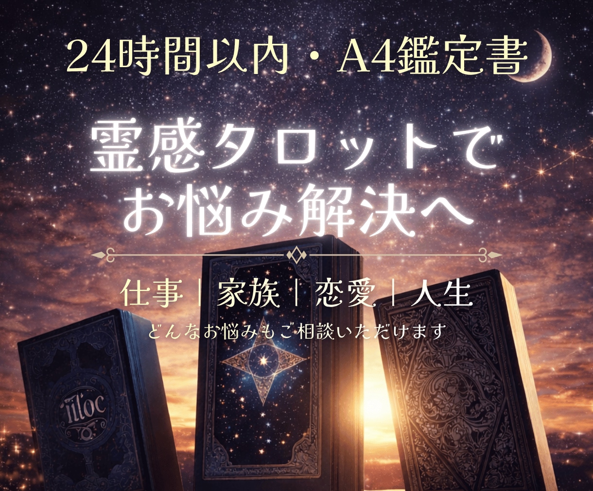 背中を押す＆気持ちに寄う❣️メッセージを届けます 24時間以内・A4鑑定書｜霊感タロットでお悩み解決へ イメージ1