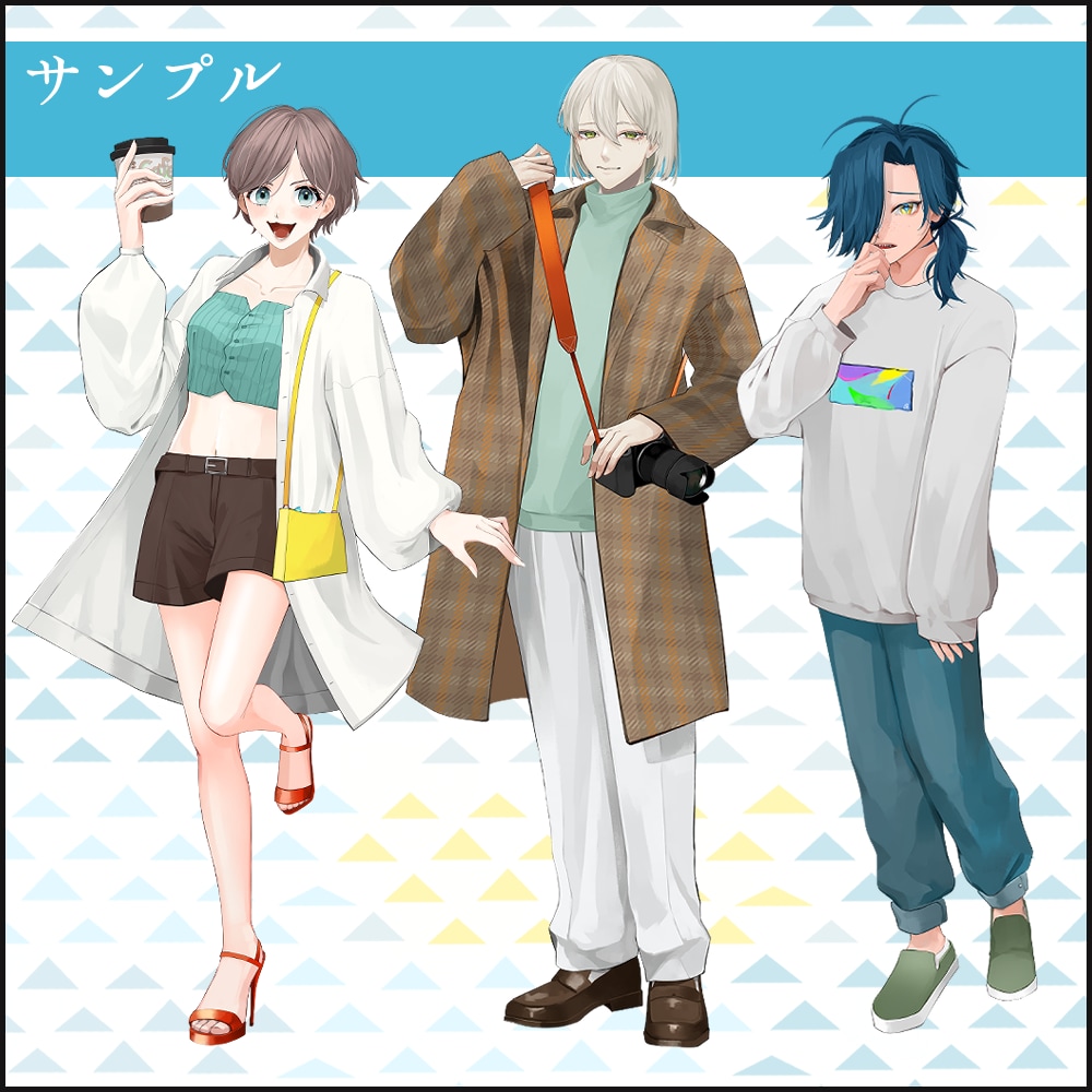 全身立ち絵一発制作（リテイクなし）します やり取りも最小限でさっくりとキャラクターを制作したい方向け イメージ3