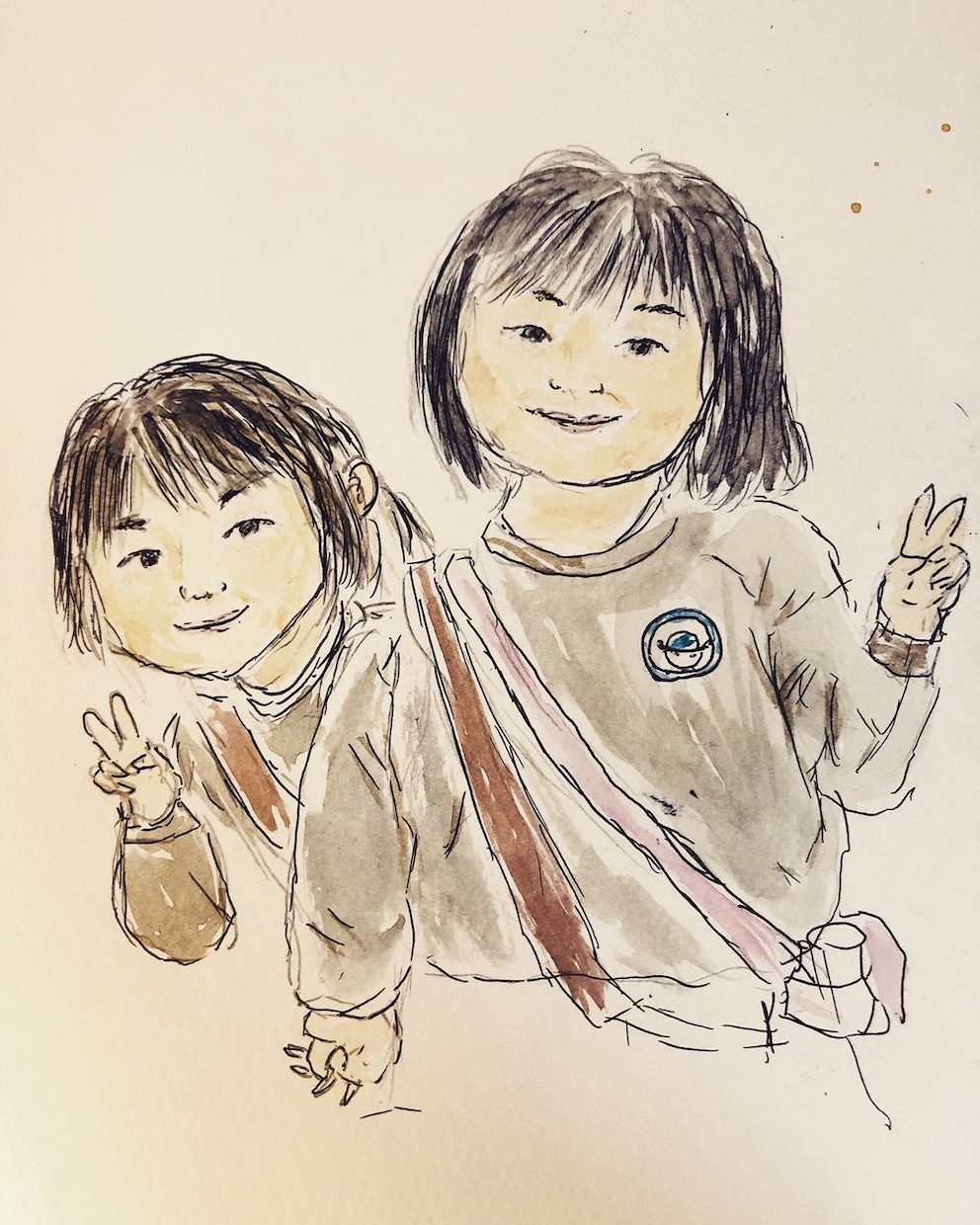 水彩画で似顔絵描きます お子さんの似顔絵やアイコン用の似顔絵描きます イメージ2