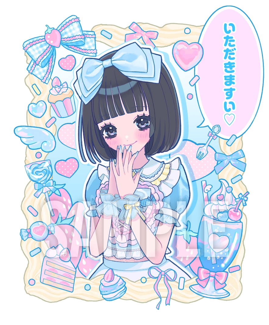 モチーフ詰め放題！装飾過多も追加料金無しで描きます グッズ、サムネ、様々な用途で使えるイラスト何でも制作します！ イメージ5