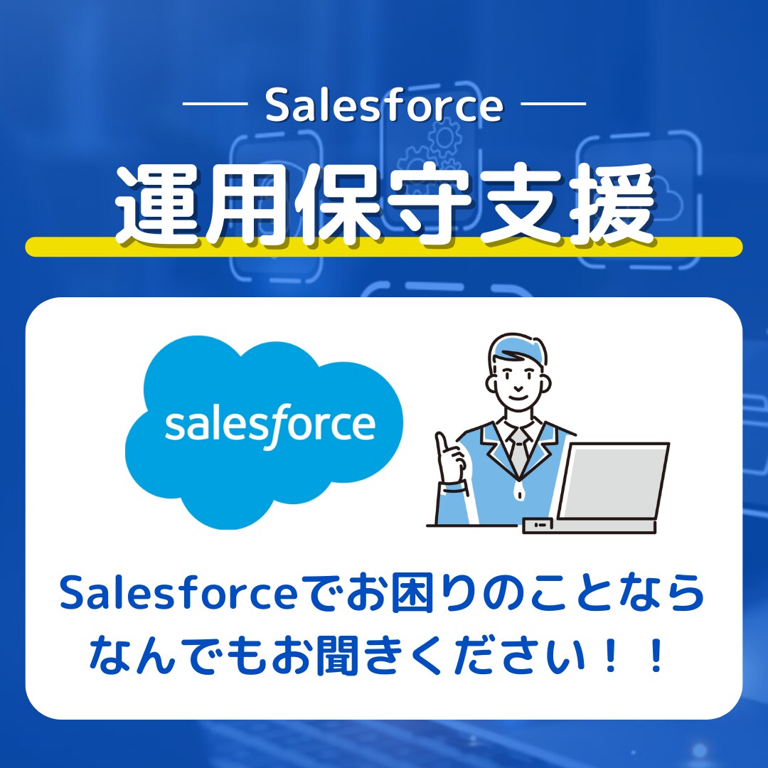 Salesforce運用保守対応させていただきます 些細な事でもご相談いただけると嬉しいです！ イメージ1