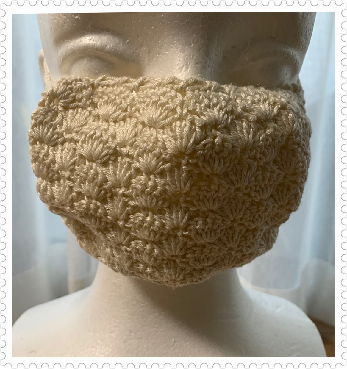 マスクカバー編み図販売します これからまだ必須のマスク。可愛くかぎ針で イメージ1