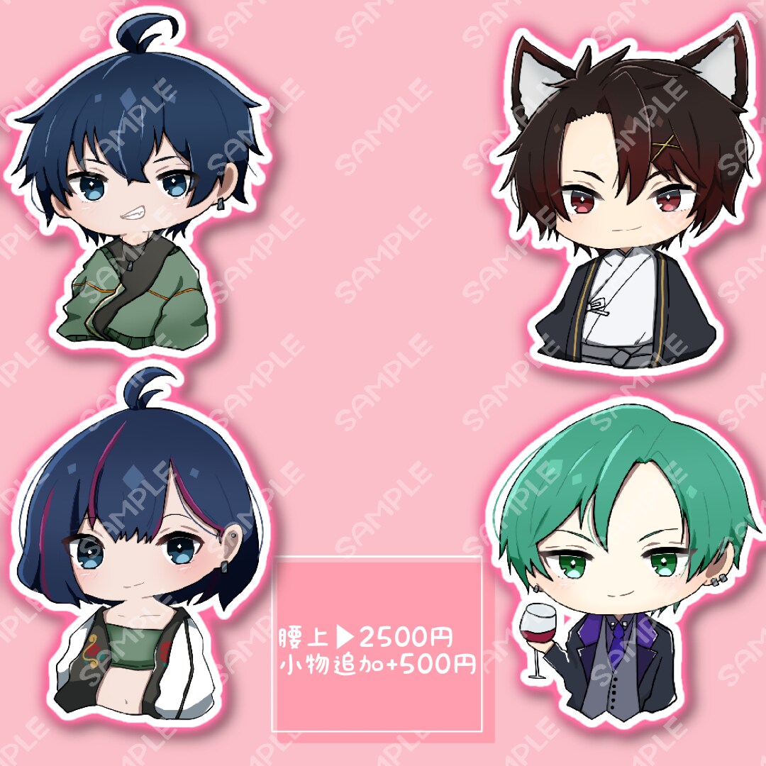 かわいい！【最短2日】デフォルメイラスト制作します 【商用OK】かわいくてはっきり！グッズやアイコン、配信等に！ イメージ3