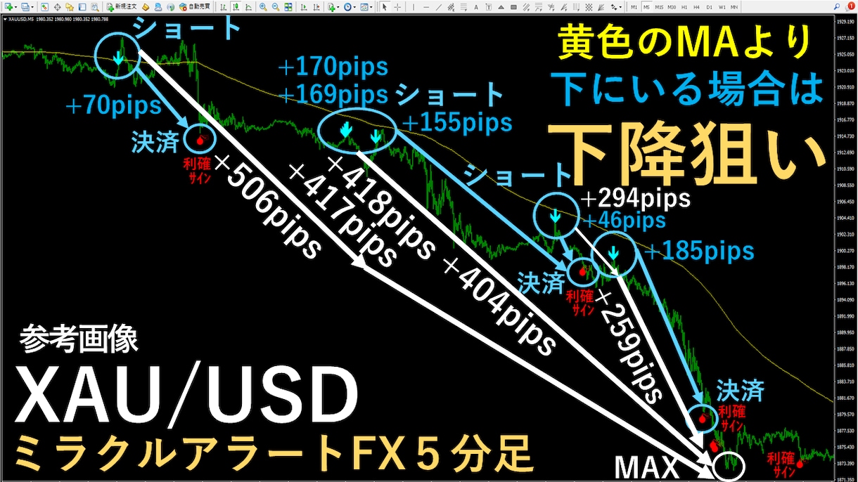 専業がガッツリ狙う無裁量プロ専用ツール提供します ５分足スイング手法とデイトレードの鉄板スキル相場観を習得へ イメージ2
