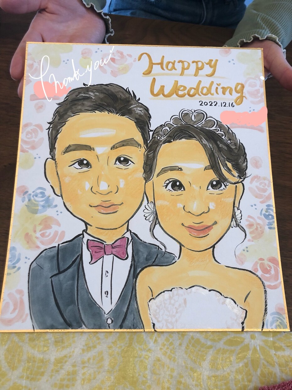 想い出に残るウェルカムボードつくります 可愛らしい自分だけの似顔絵イラストウェルカムボードを！ イメージ3