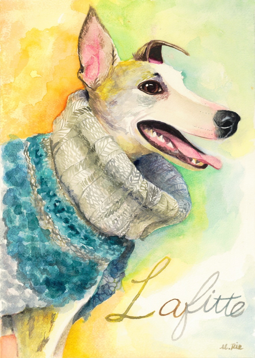A5～A4サイズで動物ちゃんの似顔絵描きます 水彩でふんわり優しく♬.*ﾟ可愛らしい表情を描きます イメージ3