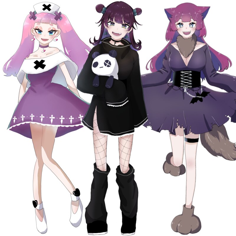 配信立ち絵描きます オリジナルキャラクターの立ち絵を制作 イメージ1