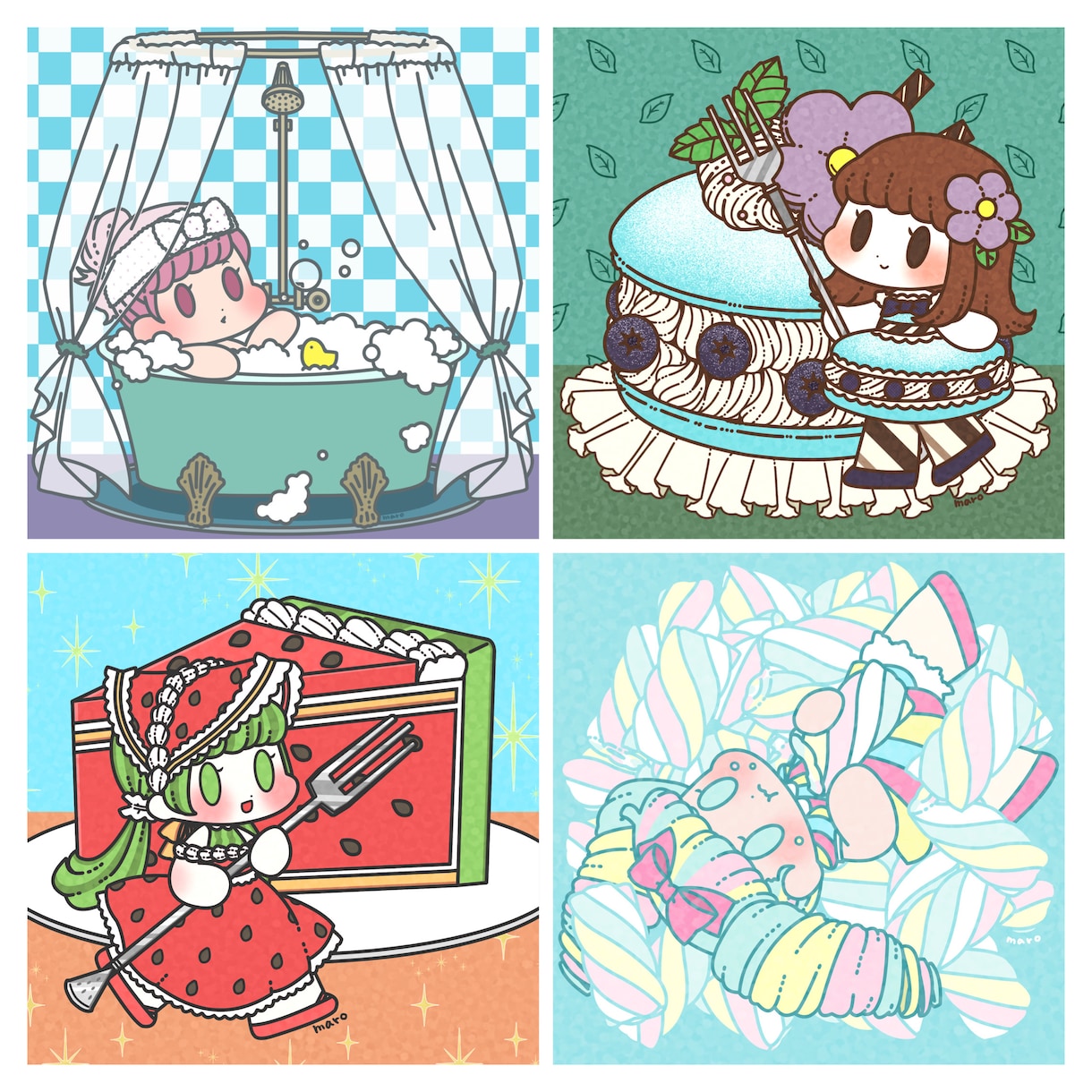 デフォルメイラスト描きます デフォルメの人間(全身)＋α(お好きなモチーフ)のイラスト イメージ1