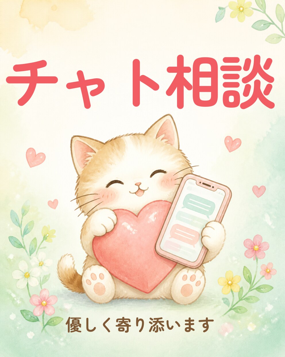 誰かと話したい時、やさしくチャットでお話を聞きます 愚痴も悩みも大歓迎。気兼ねなくお話しください。 イメージ2