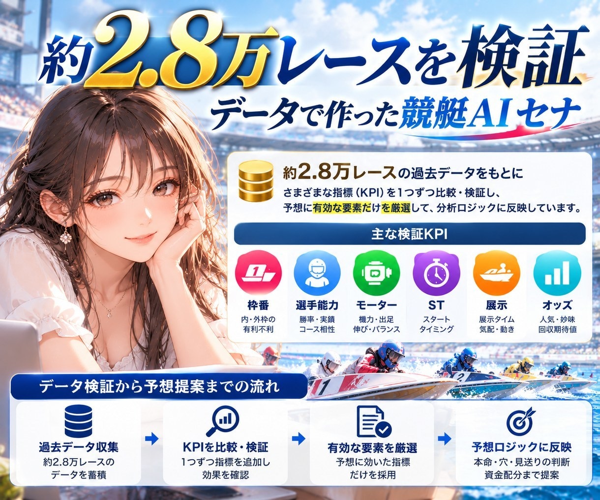 競艇予想AIセナをChatGPT向けにお渡しします 競艇予想に迷う時間を、AIセナと楽しむ時間に変えませんか？ イメージ4