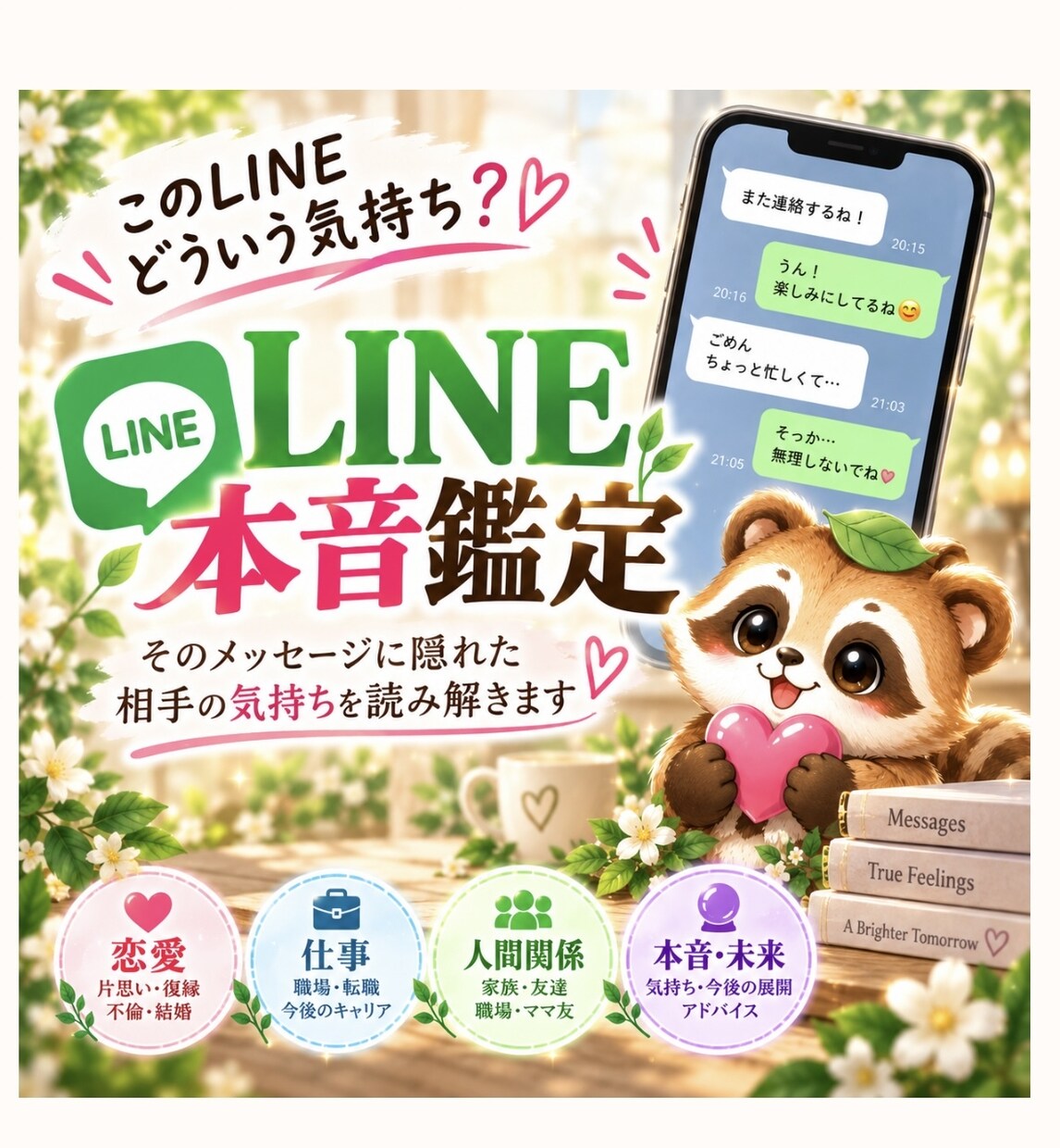 LINEの文章から相手の気持ちを読み解きます 言葉の奥にある本音や温度感をやさしく翻訳します イメージ1