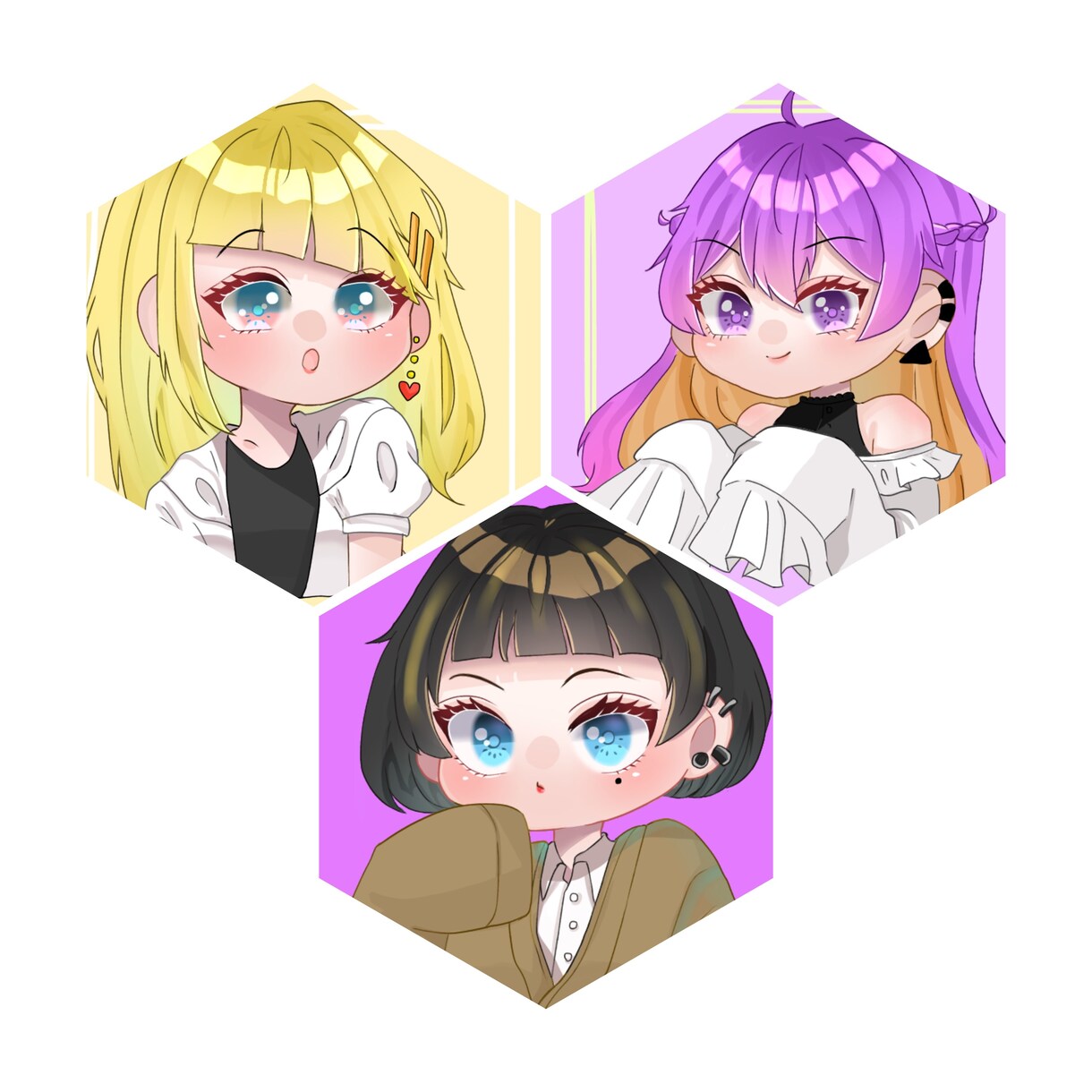 アイコンイラスト、似顔絵等なんでも描きます 丸くて可愛いイラストをメインにアイコン等受け付けます！ イメージ5