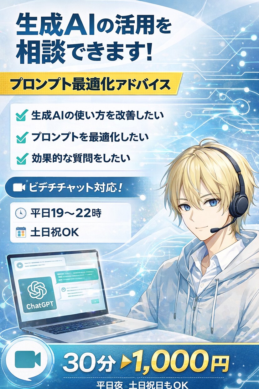 生成AIの利用を補助します 生成AIを利用する時のプロンプトを最適化します。 イメージ1