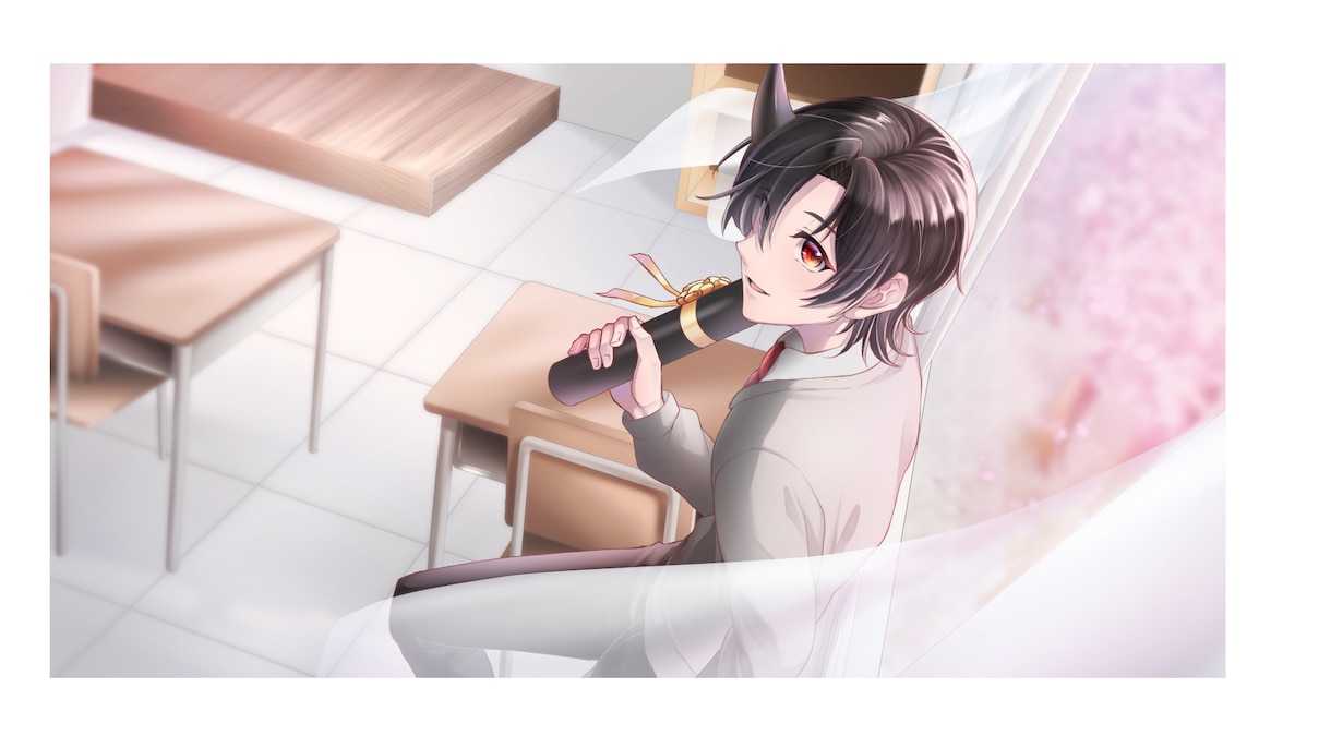 配信・動画用の一枚絵・キービジュアル制作します SNSや商用利用もOK！活動の「顔」を華やかに彩ります イメージ5