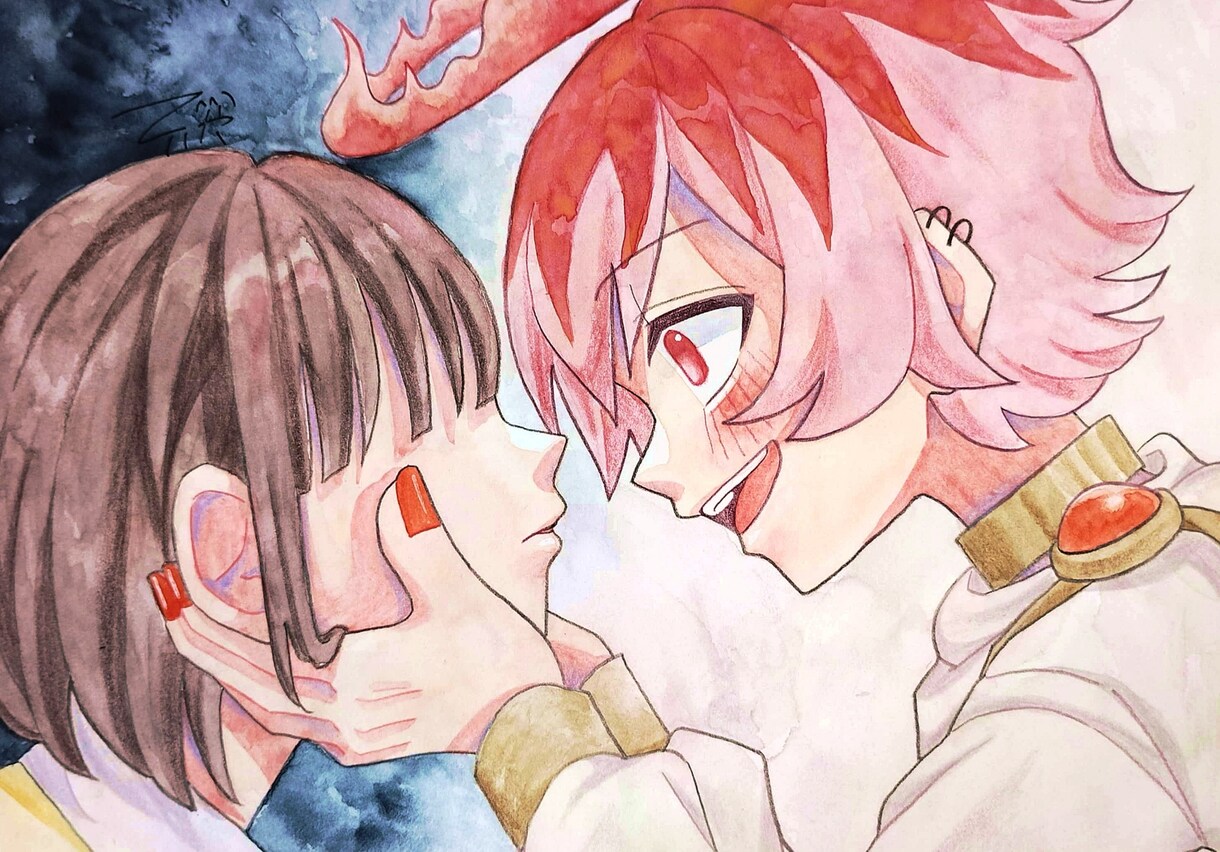 バストアップイラストを描きます 観賞用、アイコンにぴったりの優しい水彩イラストです！ イメージ4