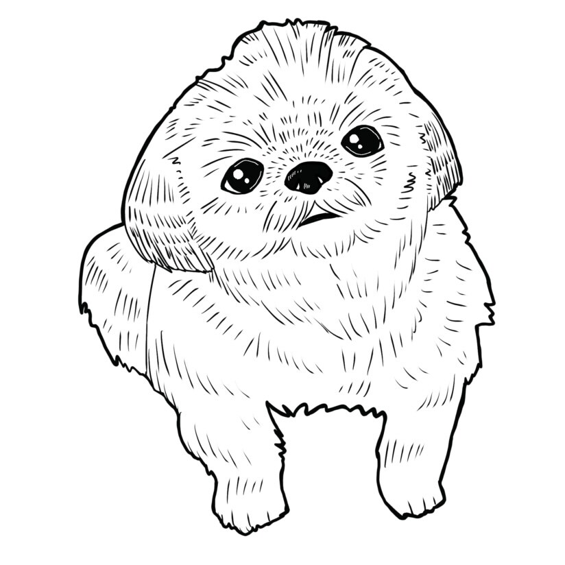 愛犬や愛猫のステッカーを作ることができます イラスト/似顔絵/犬/猫/動物/ステッカー/ゆるふわ イメージ3