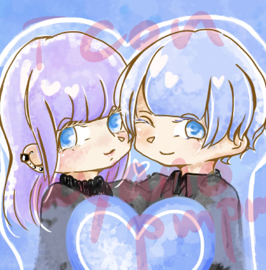 最安値で夢かわいいアイコンを描きます 推しとのツーショットアイコンや推し事の夢かわいい絵を描きます イメージ1