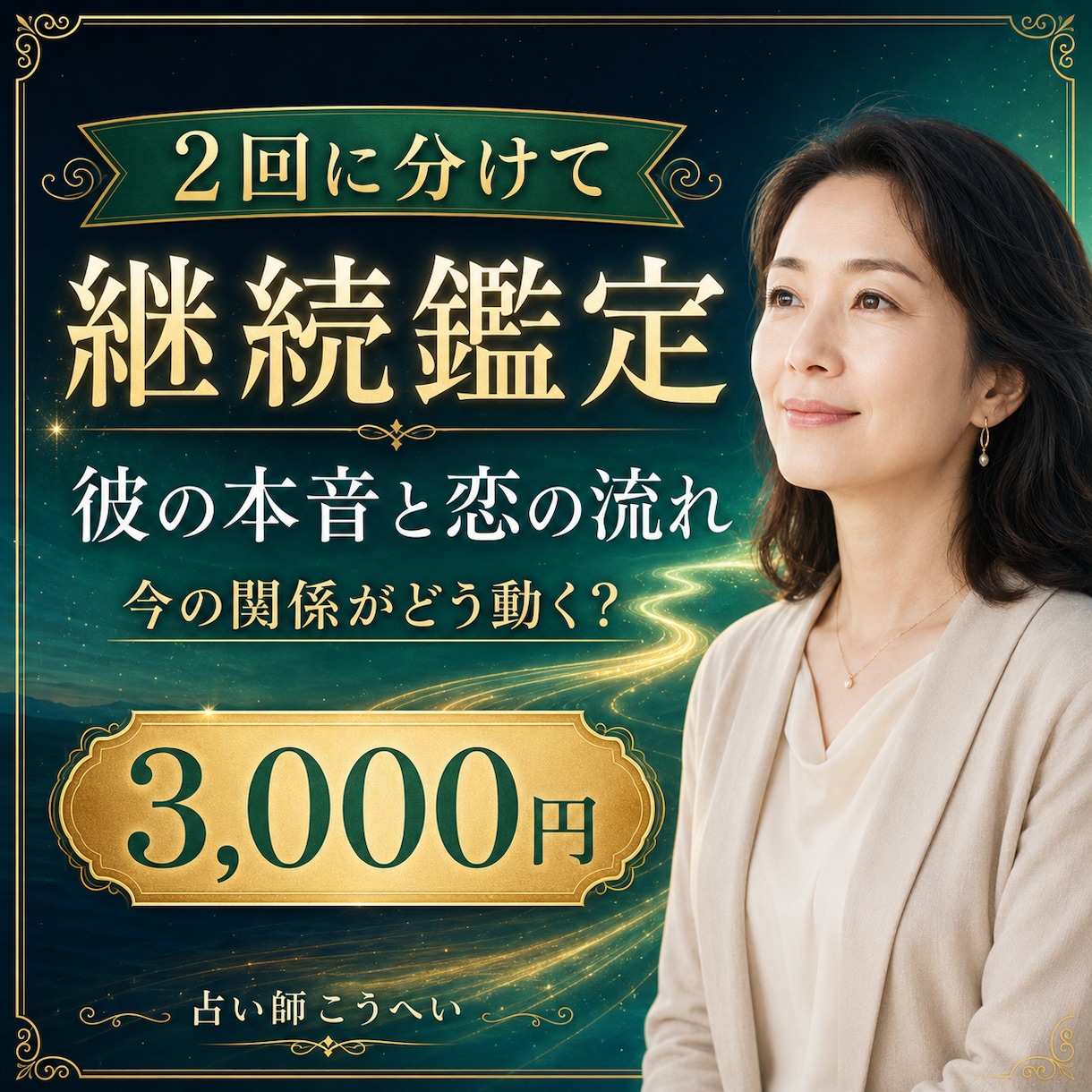 彼の本音と恋の流れを継続鑑定します 今の関係がどう動くのかを2回に分けて丁寧に読み解きます。 イメージ1