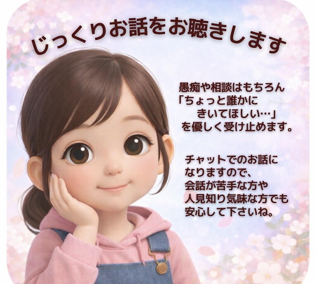 子育て・家庭・人間関係｜チャット相談で話を聞きます 否定せず、途中で遮らず、あなたのペースでお話を聞きます イメージ1