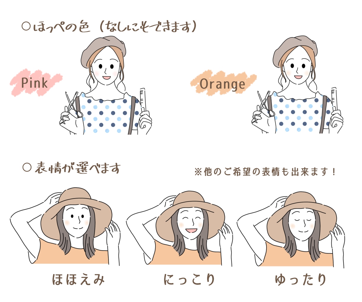 シンプル可愛いイラストお描きします SNS・ブログなどのアイコンにも◎商用利用OKです イメージ5