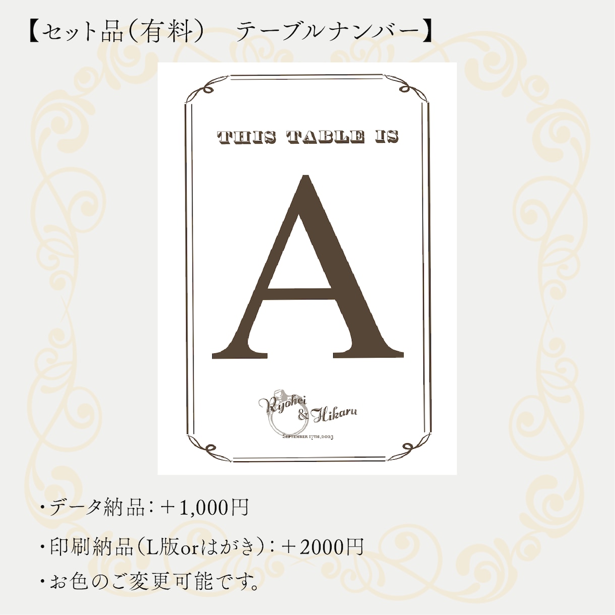 上品でクラシカルな席次表作成します 【まるでお城の招待状?!プロフィール付き席次表！】 イメージ5