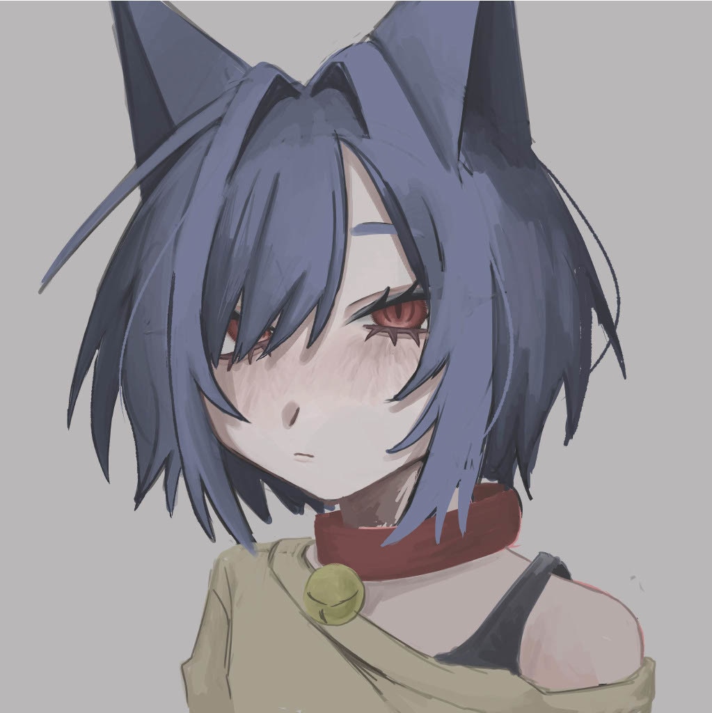 顔だけアイコンます 少しダークで可愛い絵柄でアイコン描きます イメージ1