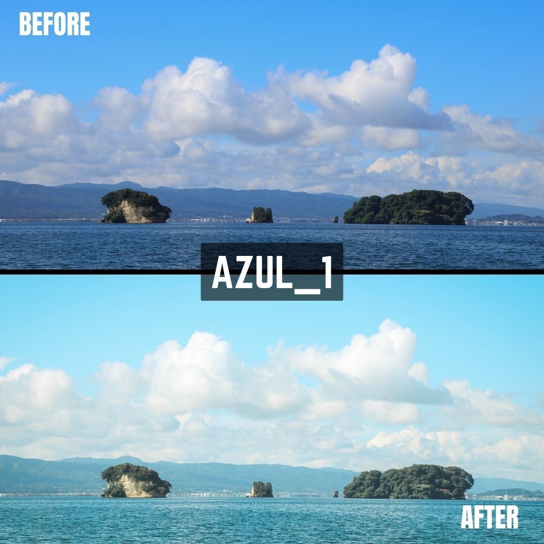 AZUL｜Lightroomプリセット販売します スマホで撮影した写真、ワンタッチで大変身！ イメージ4