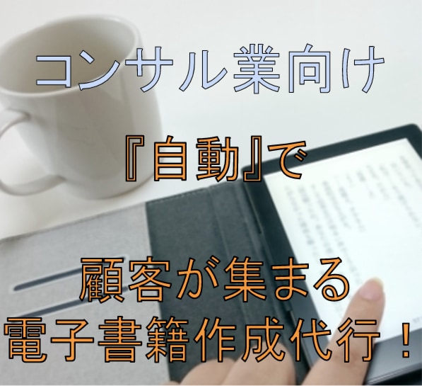 コンサル業向け自動でリストが集まる電子書籍作ります 執筆代行！ブランディング！自動で集客できるツールを構築！ イメージ1