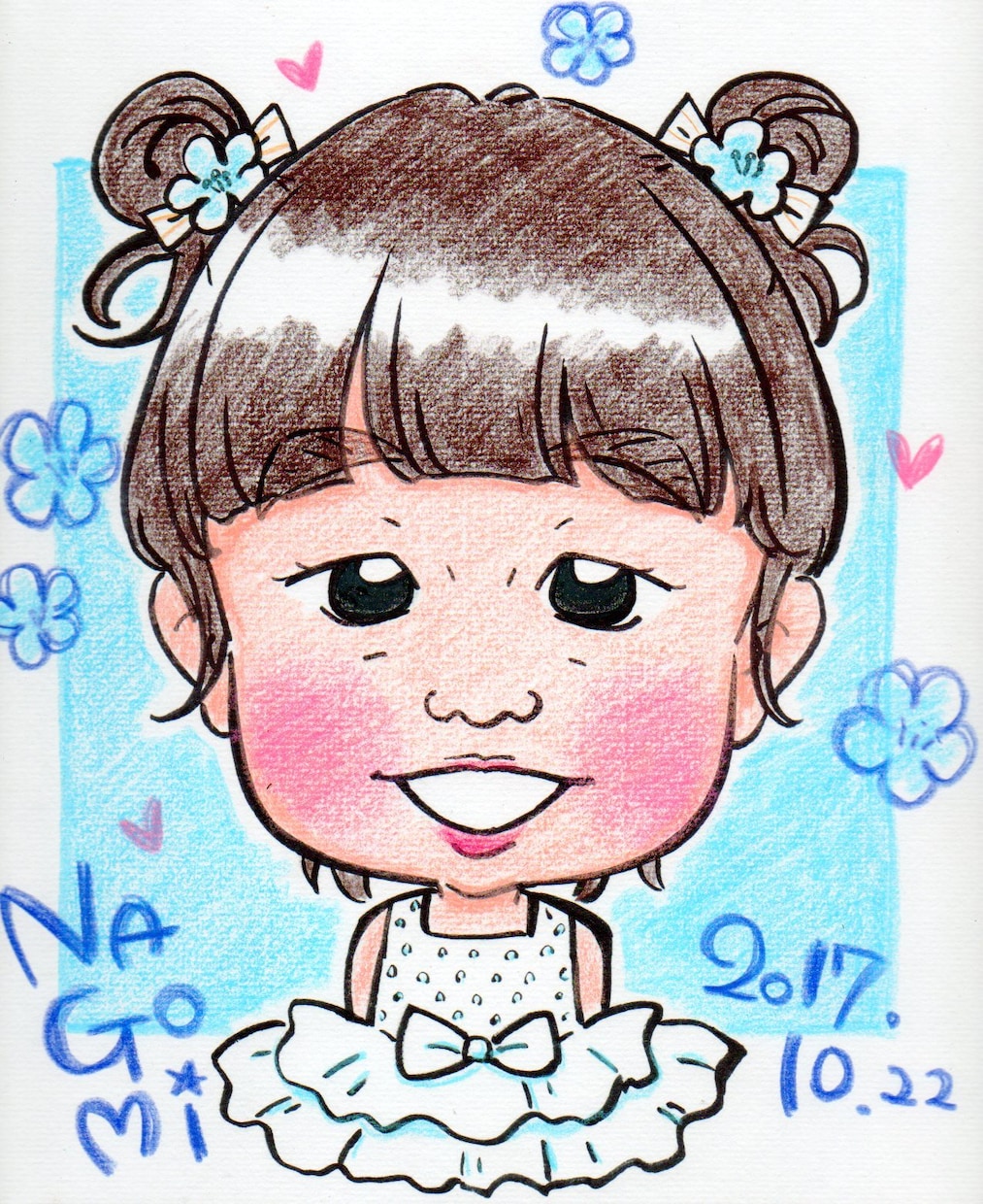 お誕生日や還暦祝いのプレゼントに！似顔絵作成します 色鉛筆で優しいタッチ☆大人数似顔絵も承ります◎ペットも可！ イメージ2