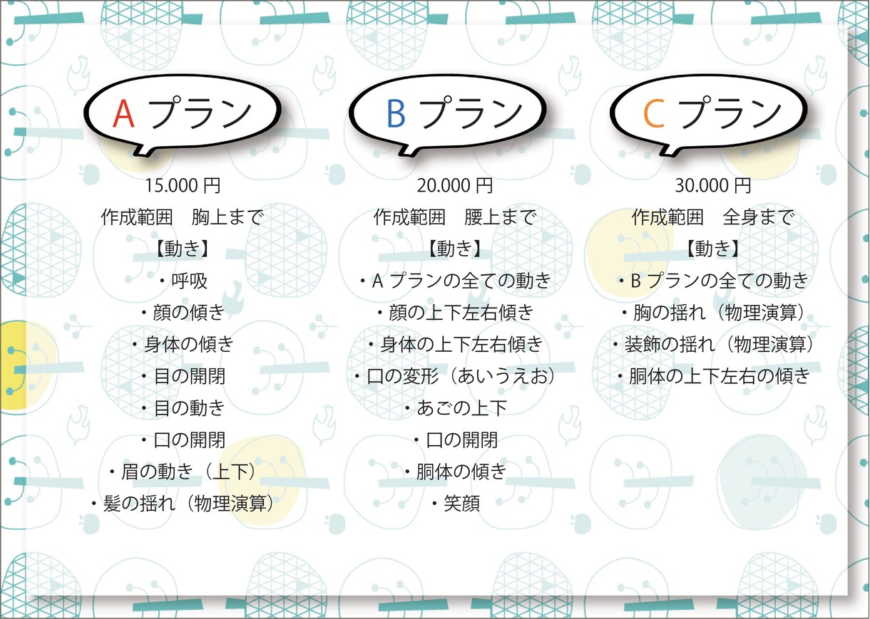 Live2Dでのモデリング作成いたします Vtuberモデリング、立ち絵制作などお任せください！ イメージ6