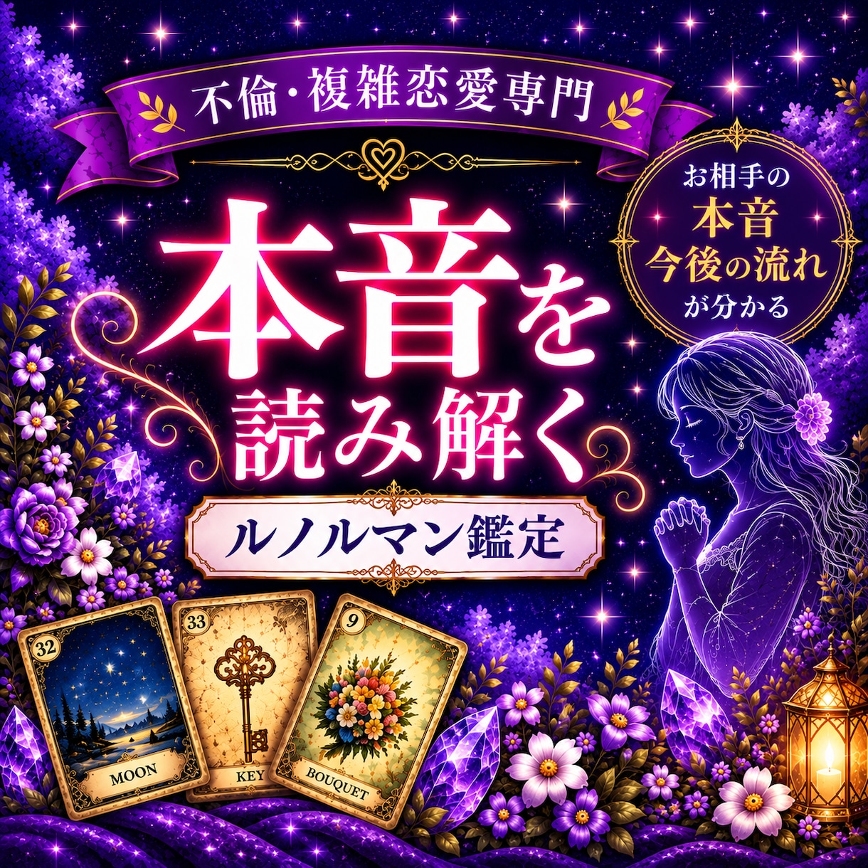 不倫･複雑恋愛/彼があなたに抱く本音を読み解きます 見えない彼の気持ち、心の奥にある本音を丁寧にお伝えします イメージ4