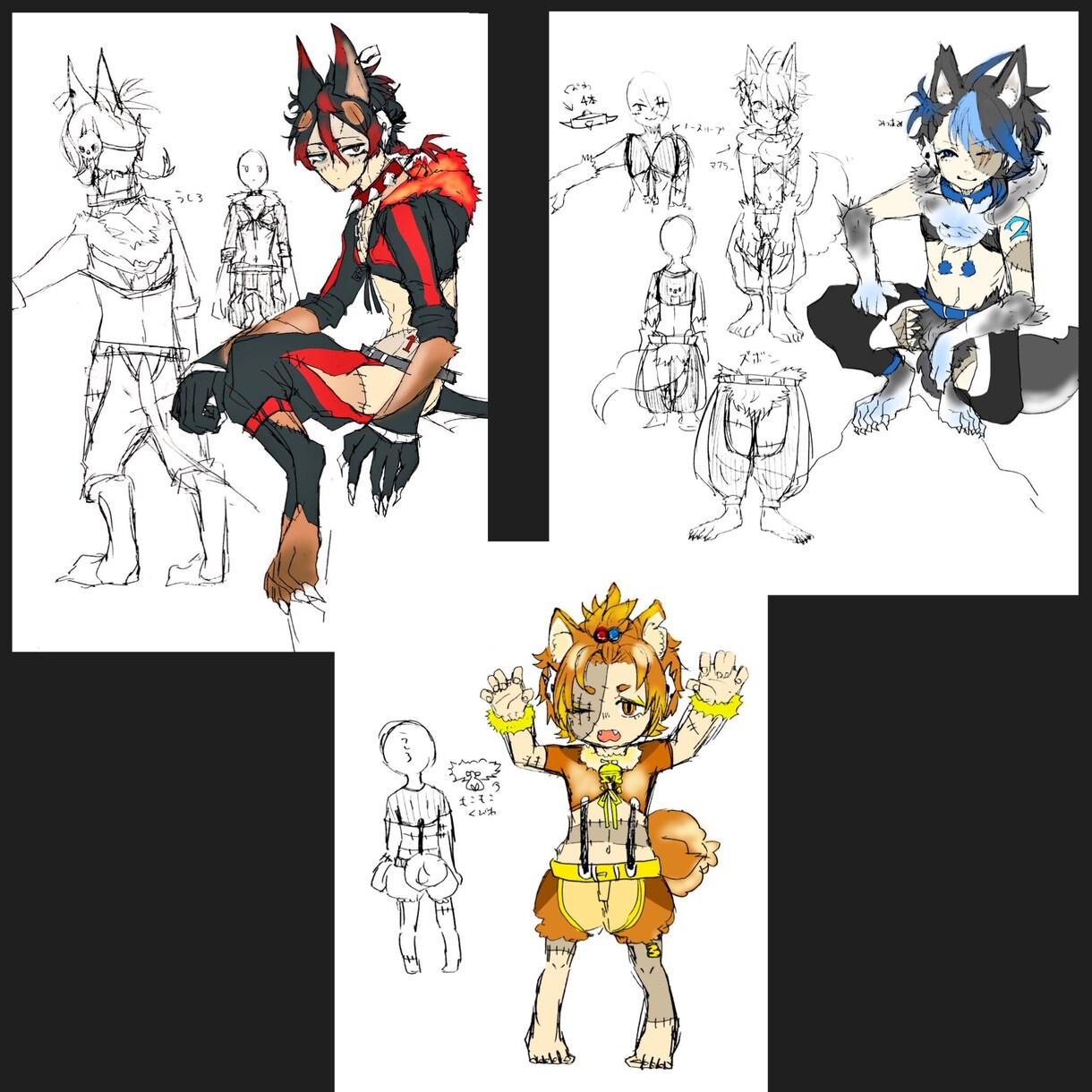 SNSアイコン、ヘッダー制作いたします 獣、人外、特殊系、擬人化の依頼、キャラデザもお受けできます！ イメージ5