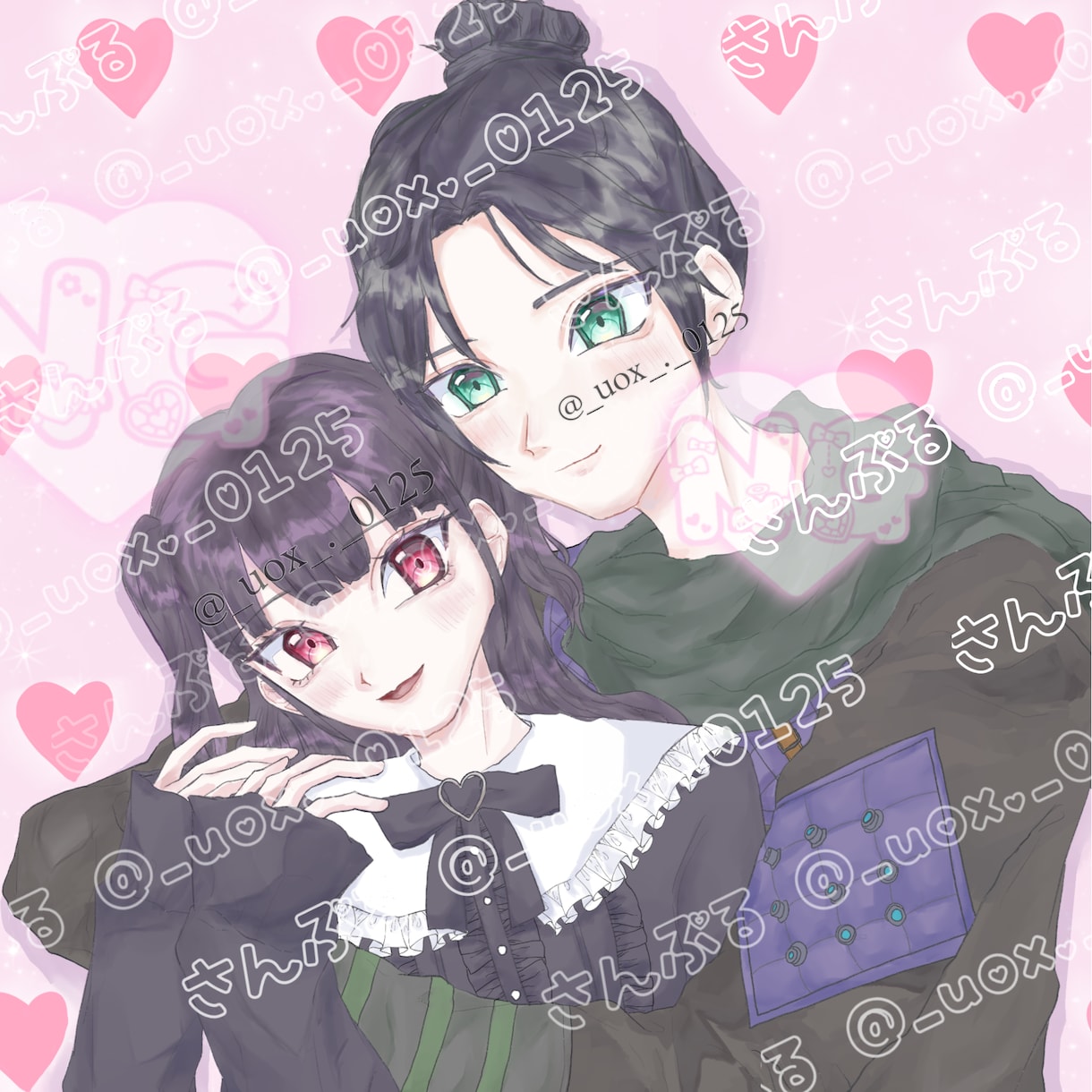 かわいい夢絵・カップルイラスト描きます 丁寧なやりとりに自信があります♡ラフ修正基本無制限！ イメージ1