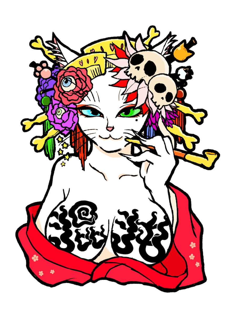 猫×和オリジナルイラスト制作します Japanese-style cat artwork. イメージ7
