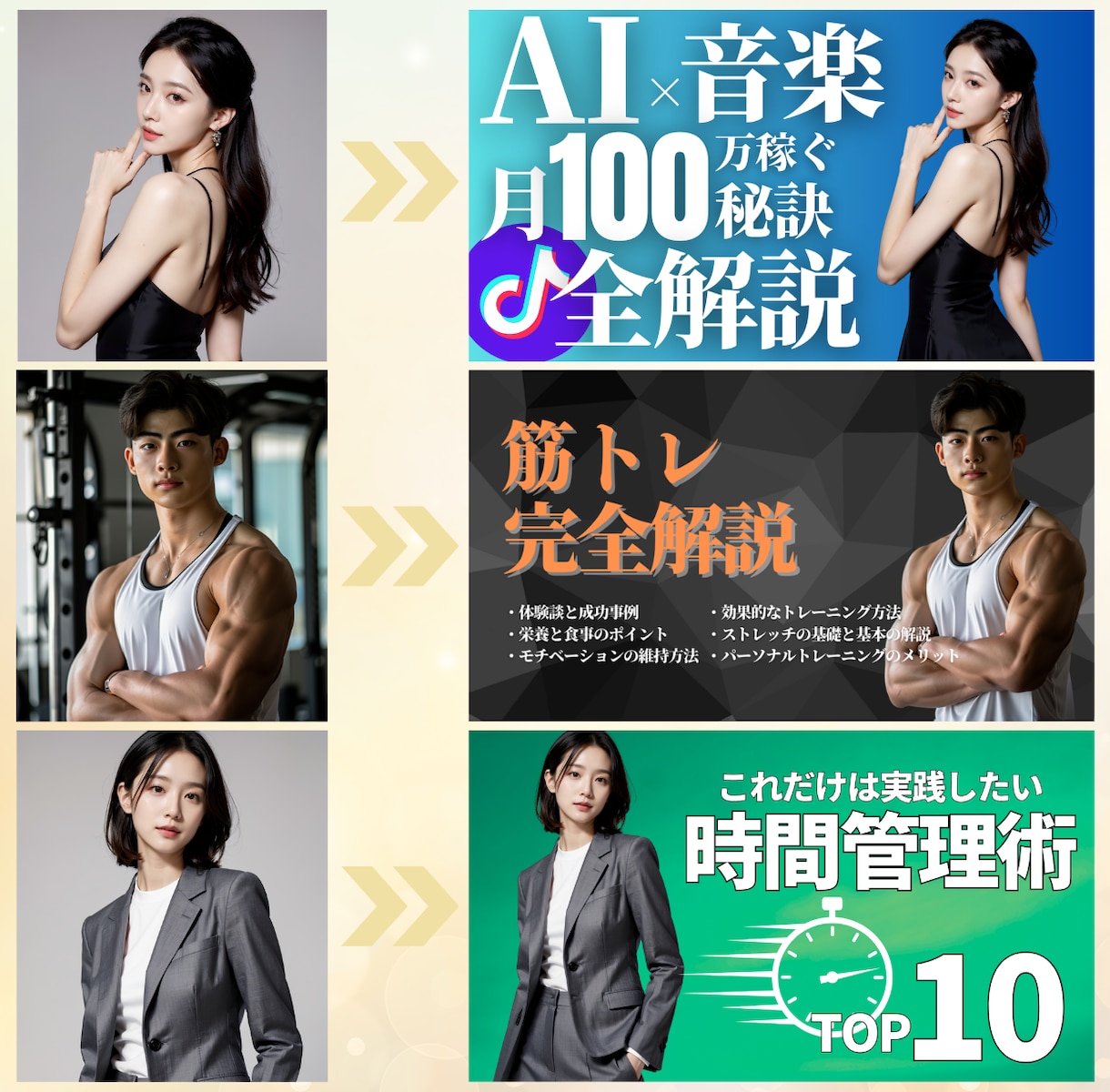 AIモデル起用！相手に届くバナー・ヘッダー作ります 修正無料無制限！クリック率upを狙った効果的なデザインを イメージ5