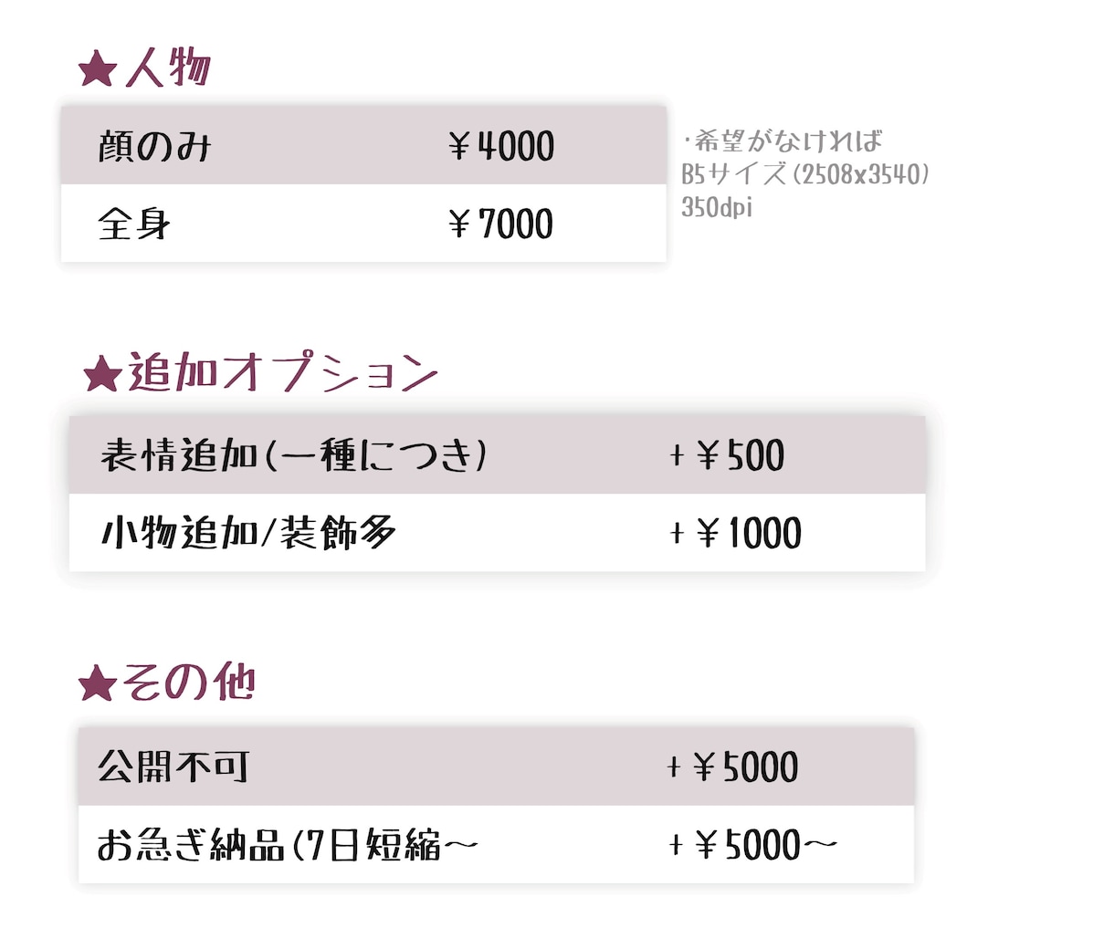 キャラクター立ち絵制作いたします TRPG・配信・ゲーム等で使える立ち絵を制作いたします！ イメージ4