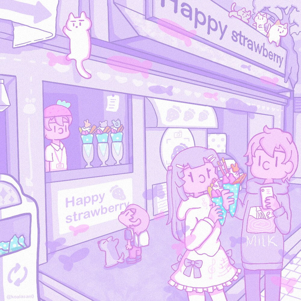 ゆめかわいい&ゆるいイラストを描けます ピンク！パープル！依頼で作る夢の世界観！ イメージ5