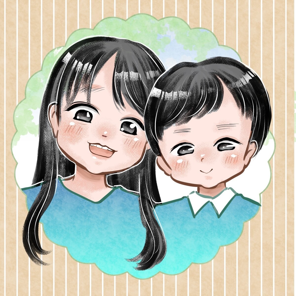 アイコンにもぴったり！優しいタッチの似顔絵描きます 特徴を捉えた華やかなイラストでプレゼントにも最適です イメージ2