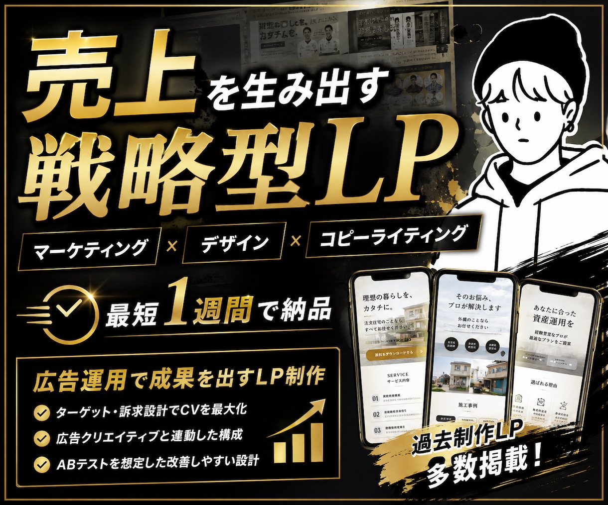 広告×計測設計で売れるLPを制作します 上場企業マーケターが広告・計測・SEOから逆算して設計 イメージ1
