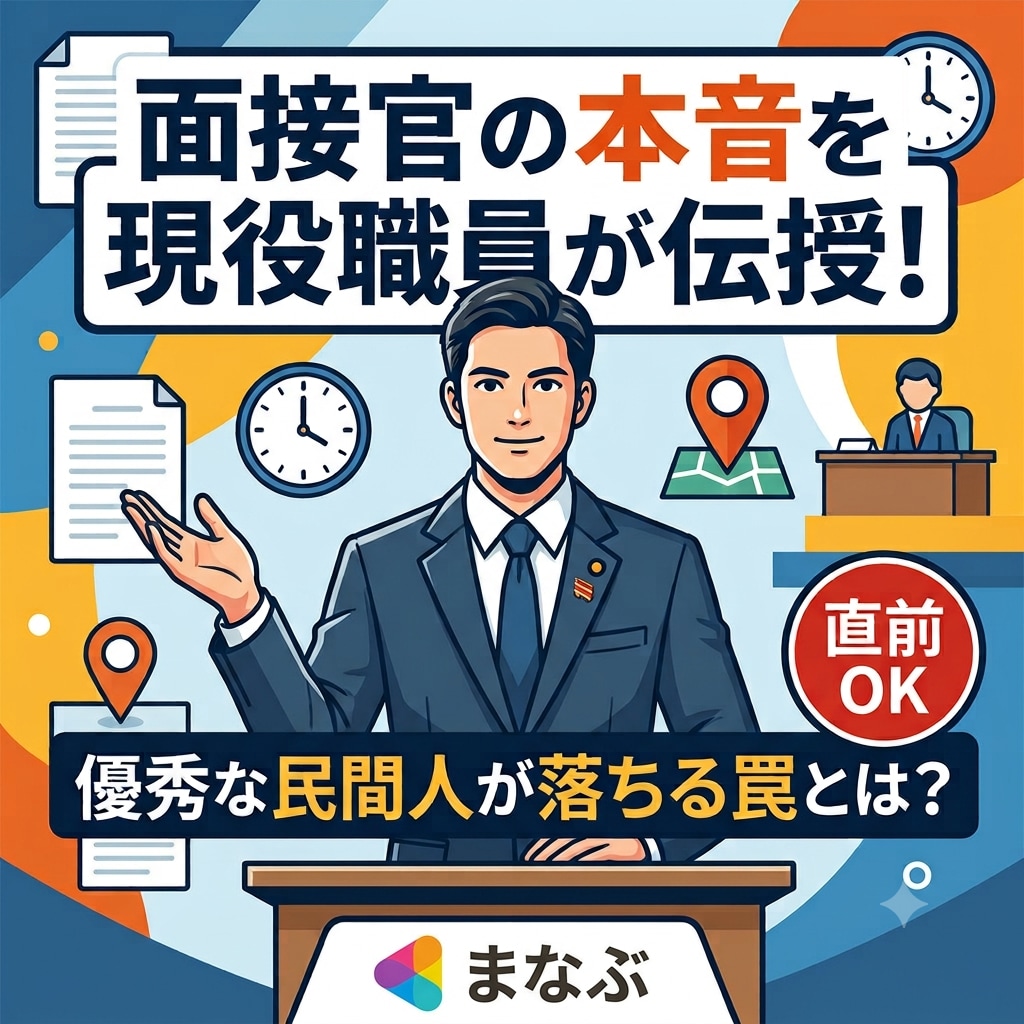 現役公務員が暴く社会人枠面接の裏側！直前対応します 面接官の本音を現役職員が伝授！優秀な民間人が落ちる罠とは？ イメージ1