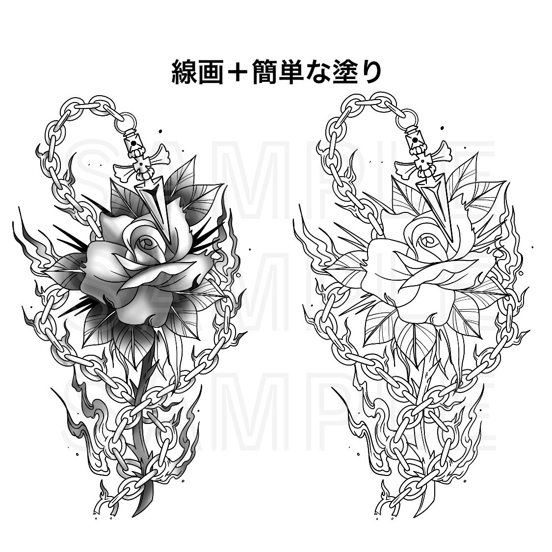 タトゥーデザイン作ります タトゥーアーティストが描く＊繊細ラインのオリジナルデザイン イメージ3