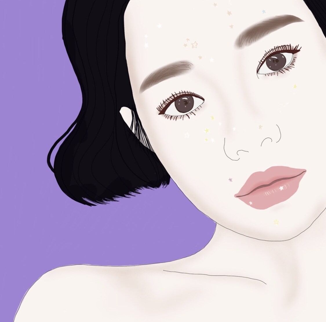 写真を元にリアルでシンプルな人物画を描きます 手などパーツも描きます♪待受、壁紙、プロフィール・プレゼント イメージ4