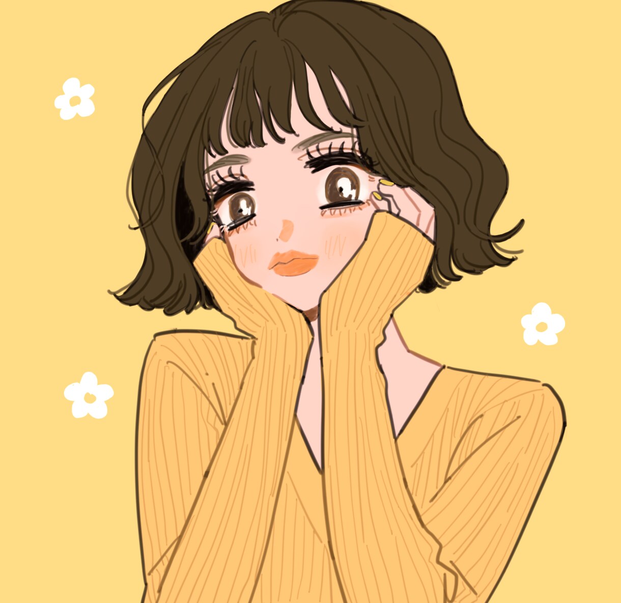 かわいくてお洒落なイラスト描きます アイコンやヘッダー等に使えるイラストです。 イメージ3