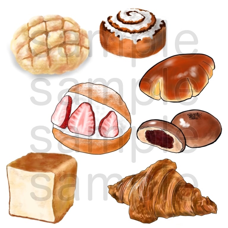 商用利用OK 食べものや料理のイラスト描きます web挿絵、SNSのアイコン、メニューやPOPにいかがですか イメージ8