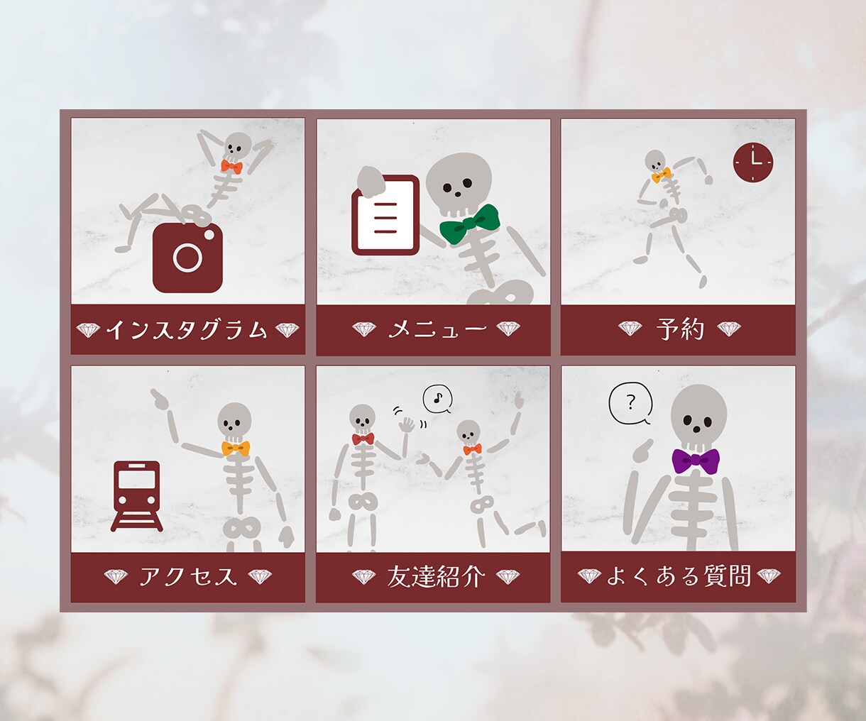 集客に繋がる！世界観重視のリッチメニュー作成します フェミニン・女性・サロン向け/思わずタップしたくなるデザイン イメージ3