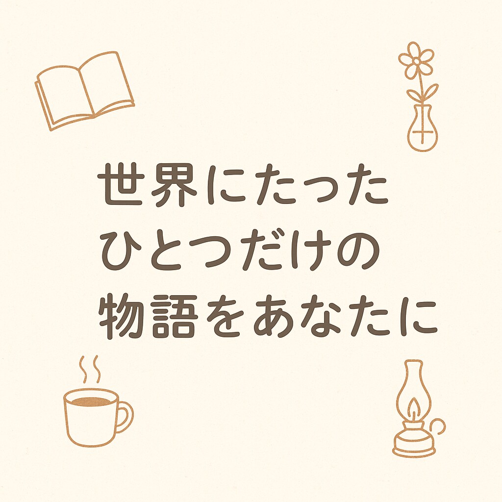世界にたったひとつだけの物語をあなたに贈ります あなたの大切な体験や想いを物語に。読後の多幸感を。贈り物にも イメージ1