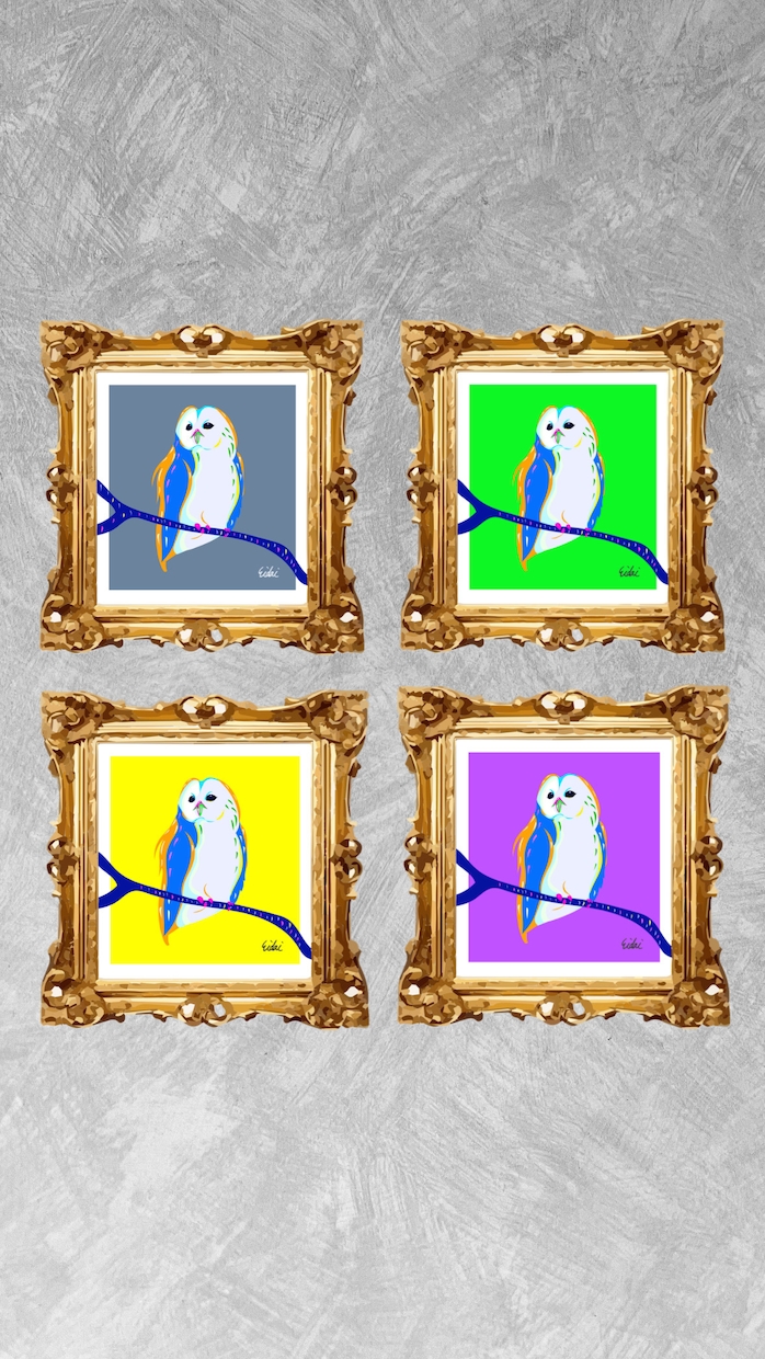 色鮮やかペット似顔絵、贈り物や待受画像にします 大切な愛犬が輝くようにイラスト制作(プレゼント・遺影にも) イメージ2