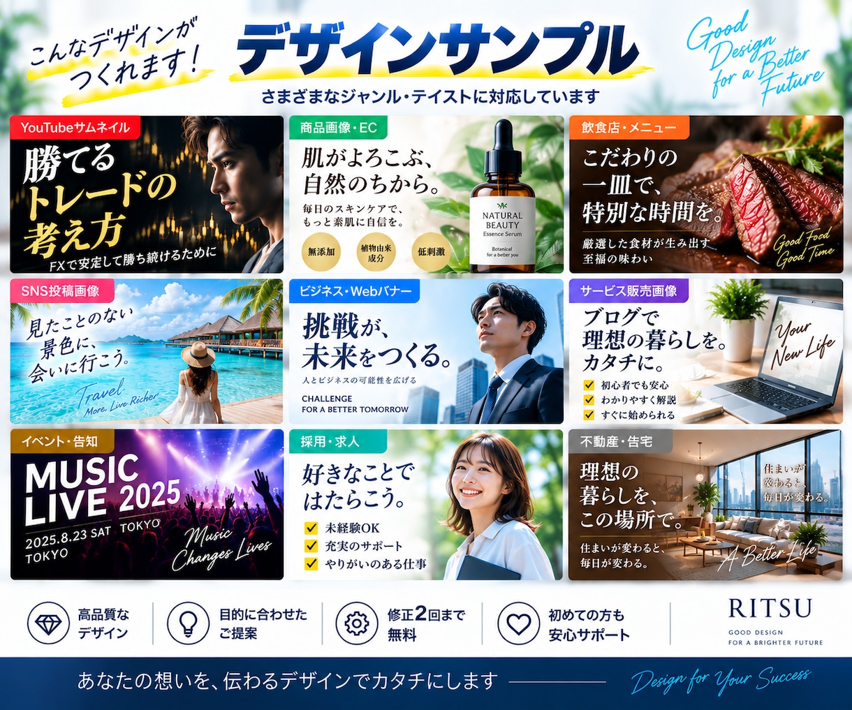 目を引くサムネイル・商品画像を制作します ジャンル問わず対応｜サービスの魅力が伝わる画像を丁寧に制作 イメージ3