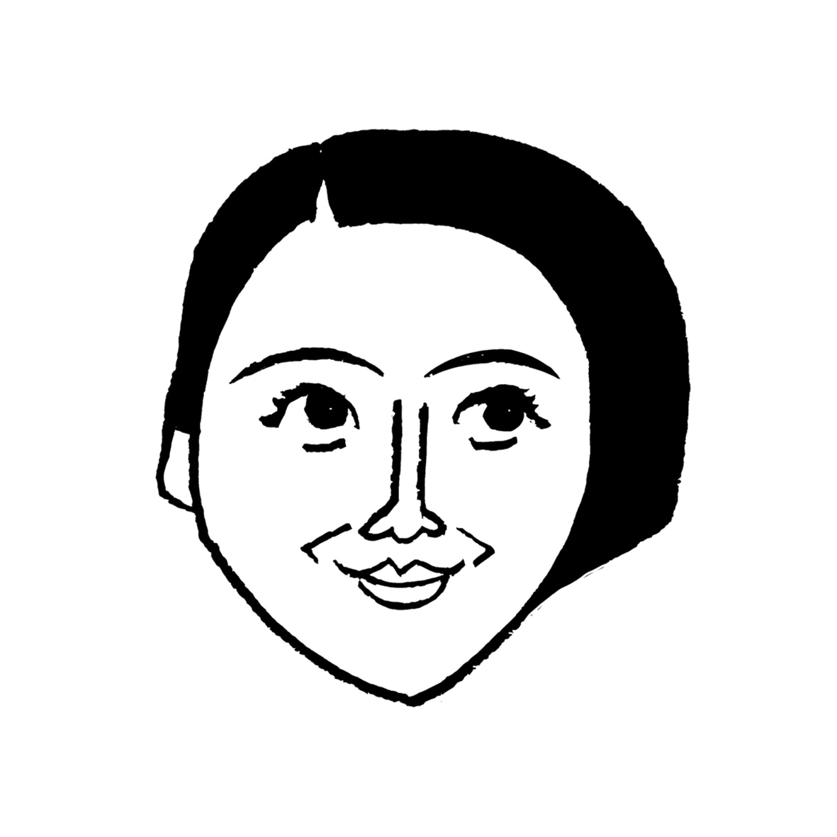 シンプルなモノクロ線画似顔絵をお描きします SNSのプロフィールアイコンに最適！名刺にもどうぞ。 イメージ4
